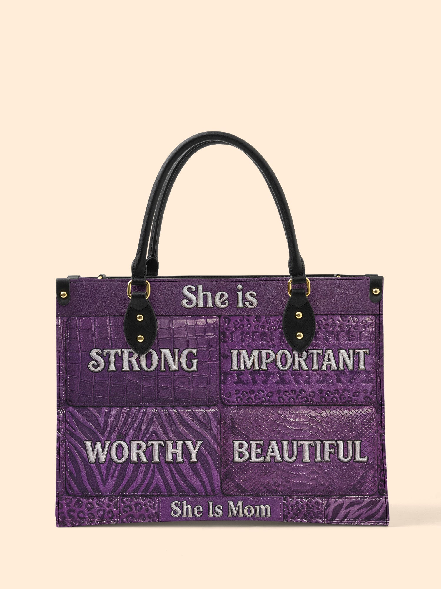 Rooted Mama Premium Leather Handbag QR0TD663