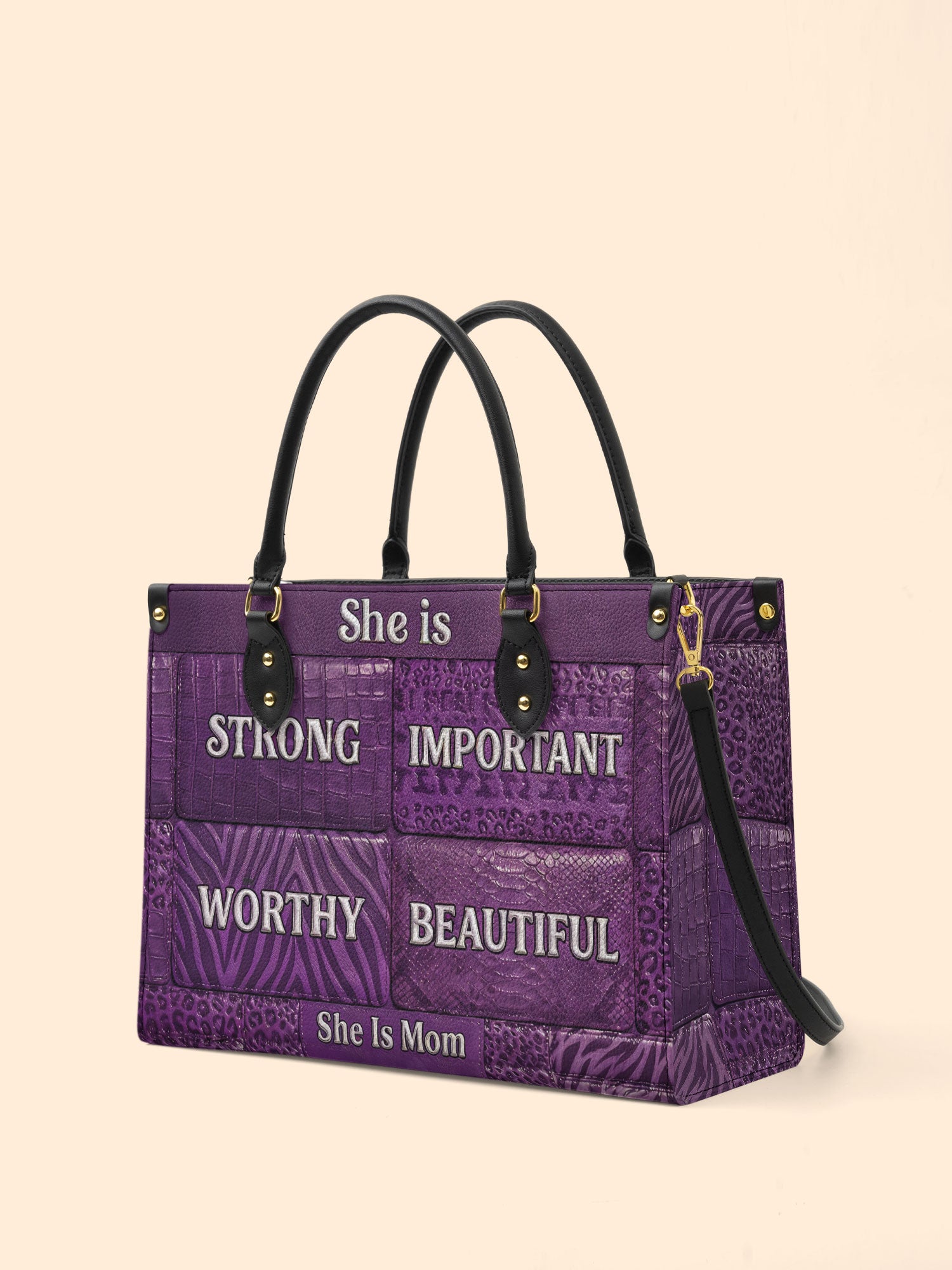 Rooted Mama Premium Leather Handbag QR0TD663