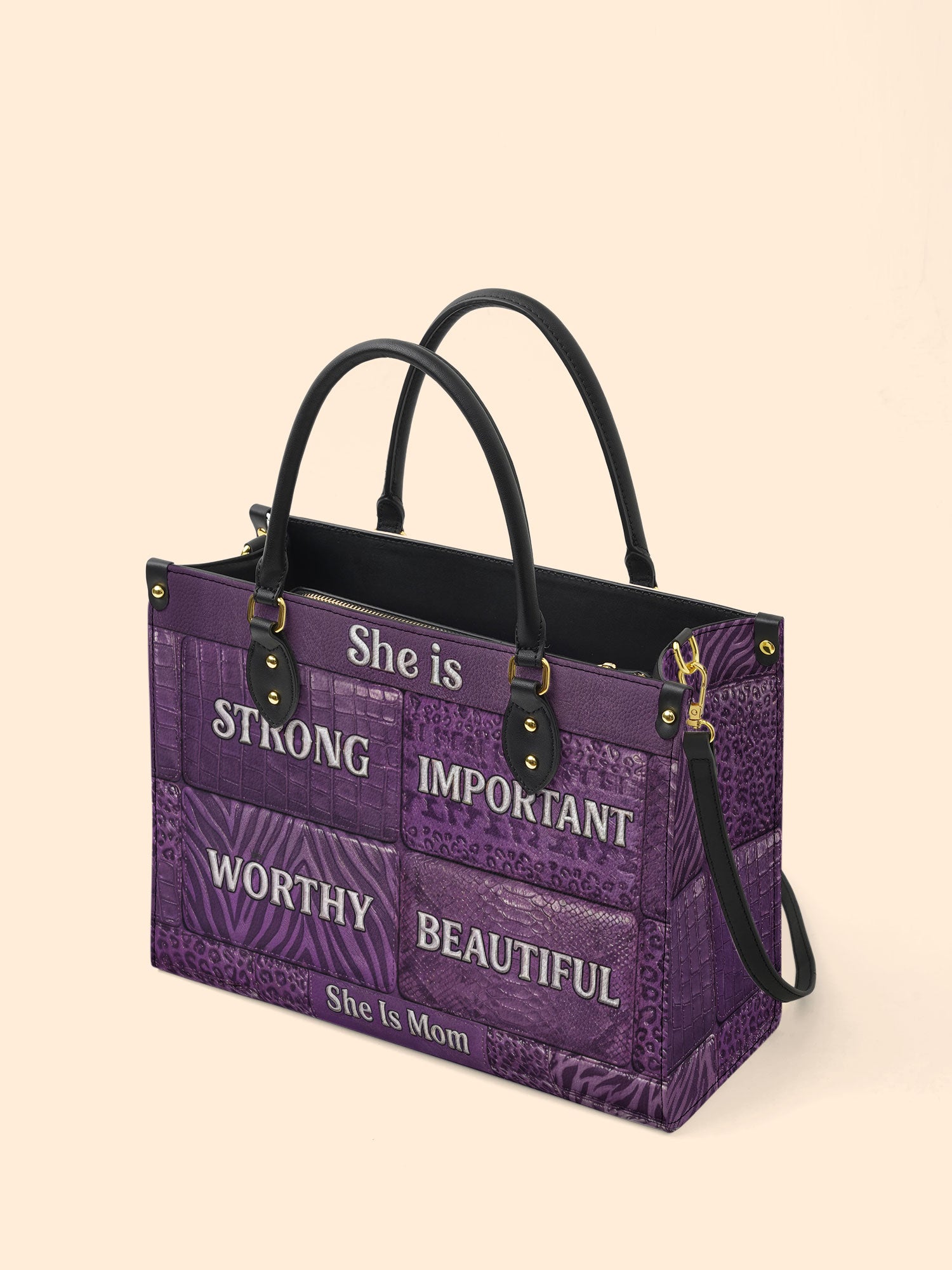 Rooted Mama Premium Leather Handbag QR0TD663