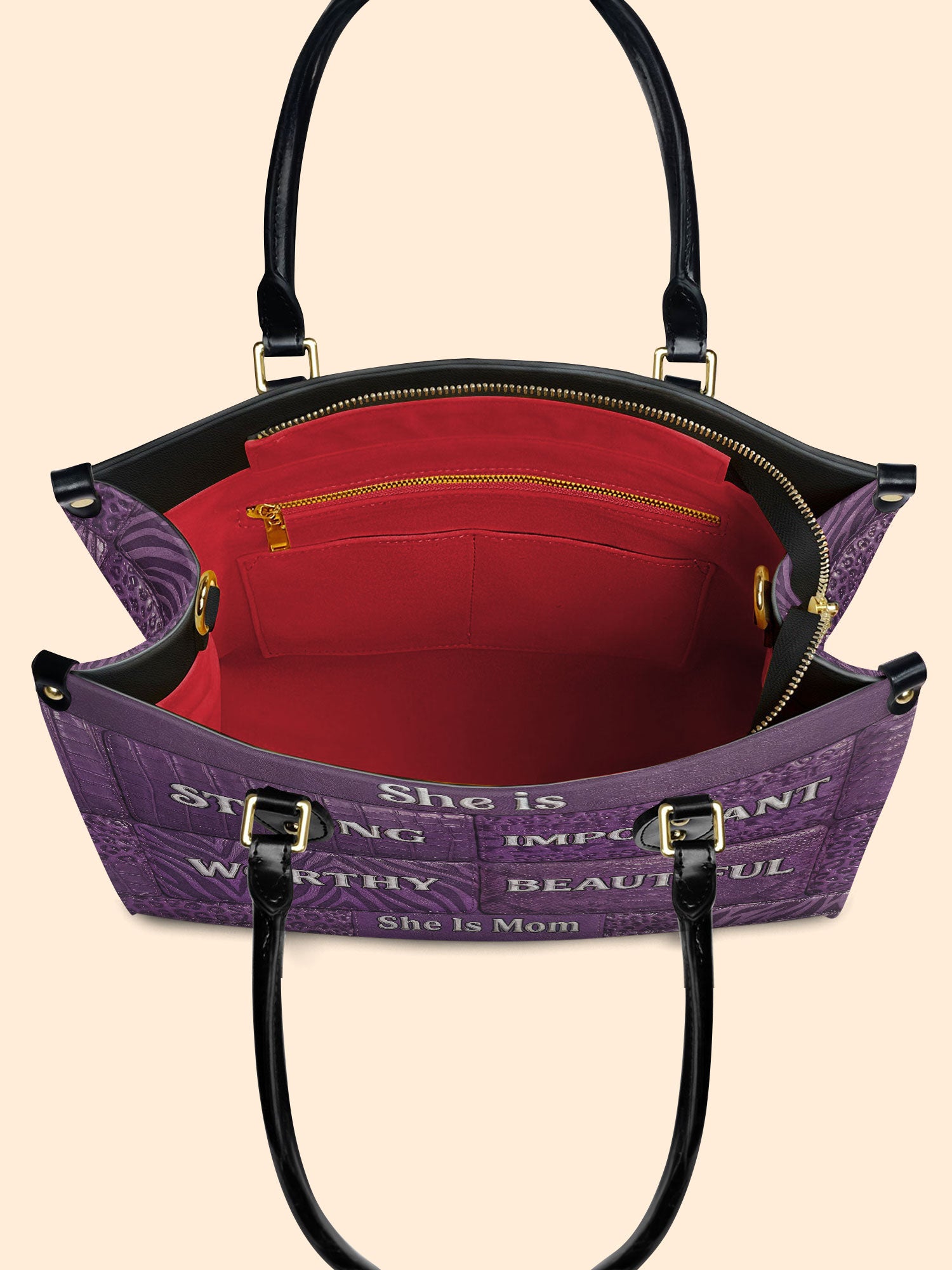 Rooted Mama Premium Leather Handbag QR0TD663