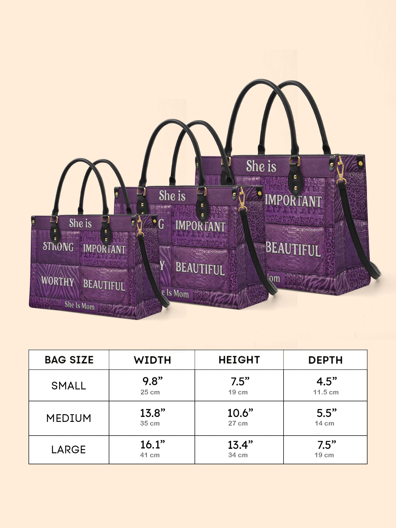 Rooted Mama Premium Leather Handbag QR0TD663