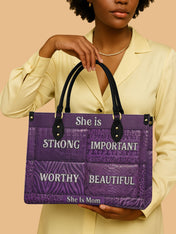 Rooted Mama Premium Leather Handbag QR0TD663