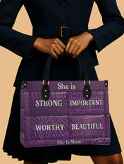 Rooted Mama Premium Leather Handbag QR0TD663