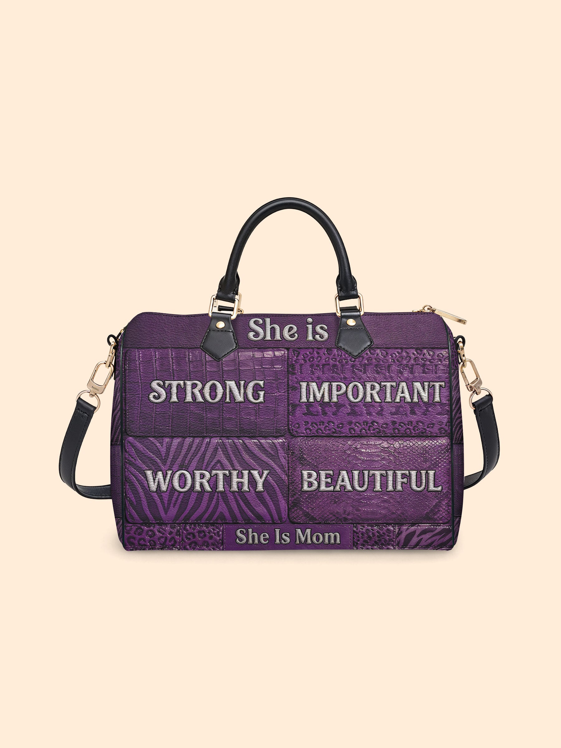 Rooted Mama Leather Boston Bag QR0TD663