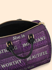 Rooted Mama Leather Boston Bag QR0TD663