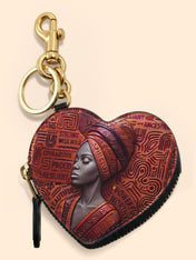 Ancestral Reign Heart Coin Pouch Bag Charm QR0XD857