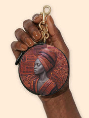 Ancestral Reign Circular Coin Pouch Bag Charm QR0XD857