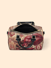 Walk in Strength Leather Boston Bag QR0XD300