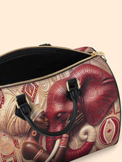 Walk in Strength Leather Boston Bag QR0XD300