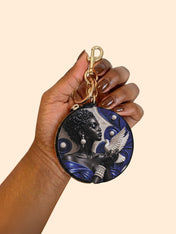 Royal Serene Circular Coin Pouch Bag Charm QR0HH213