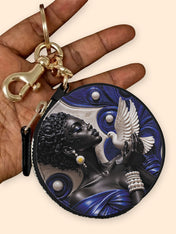Royal Serene Circular Coin Pouch Bag Charm QR0HH213