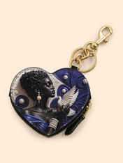 Royal Serene Heart Coin Pouch Bag Charm QR0HH213