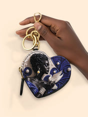 Royal Serene Heart Coin Pouch Bag Charm QR0HH213