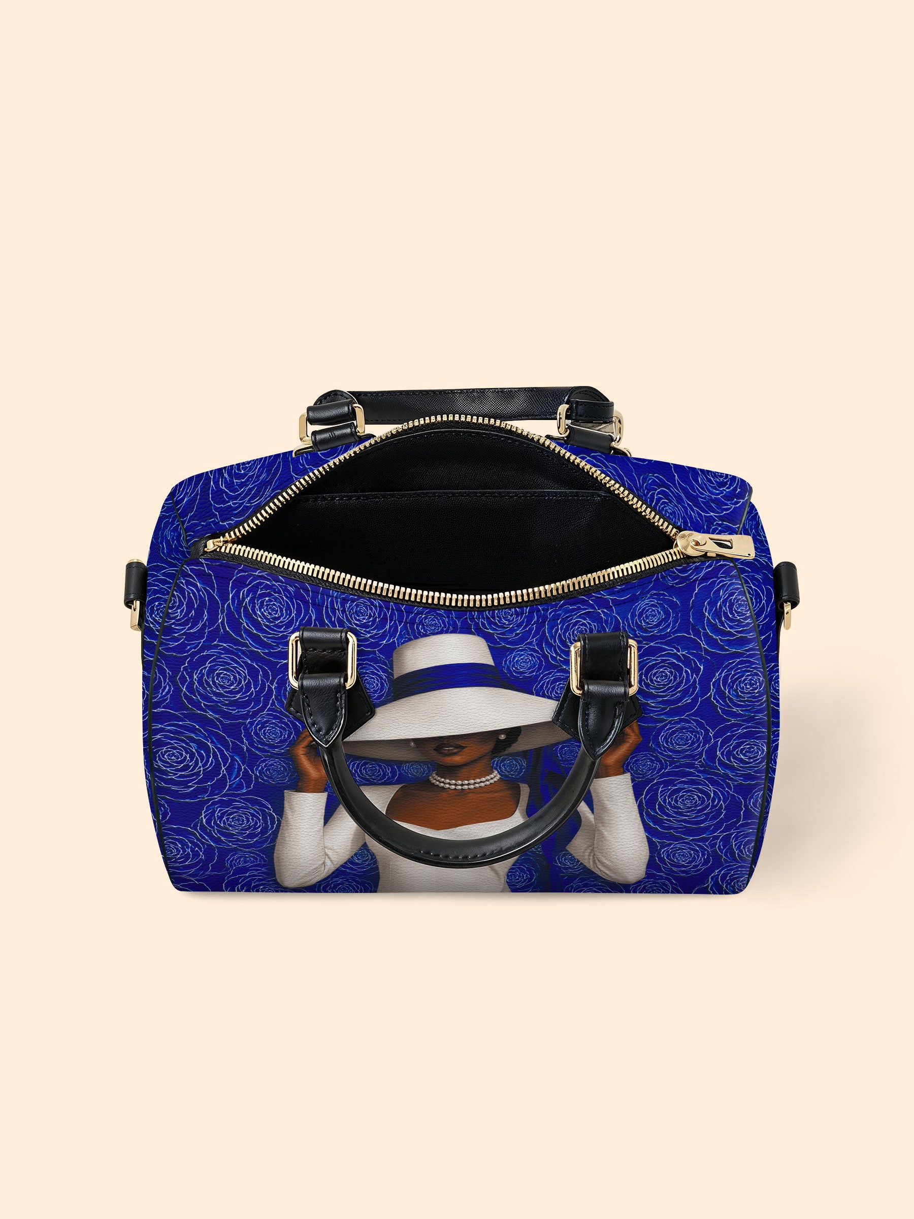 Royal Bloom Leather Boston Bag QR0TV281