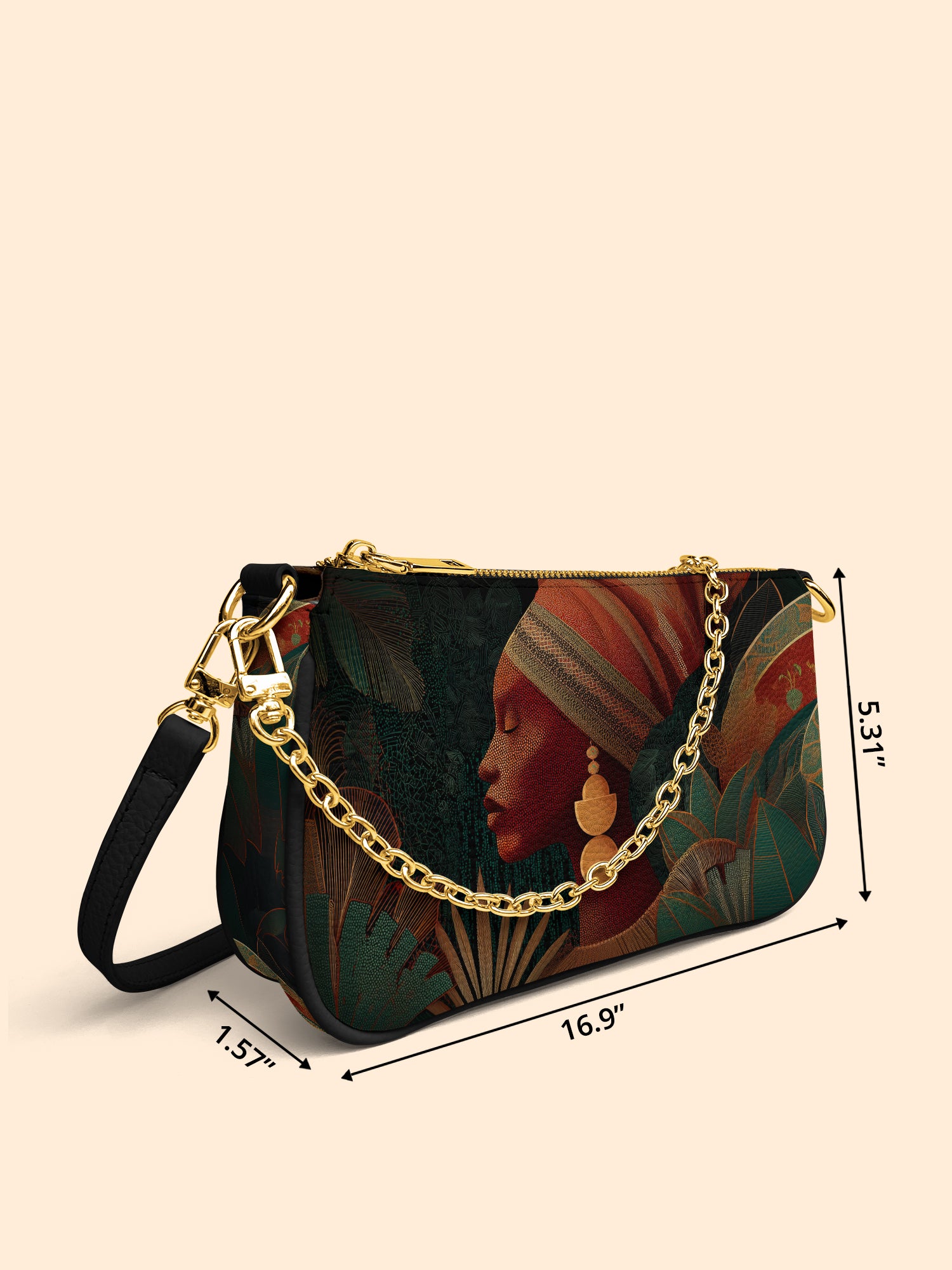 Adorned Silhouette Classic Zip Pochette QR0HH122