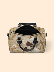 Divine Melanin Leather Boston Bag QR0TD553