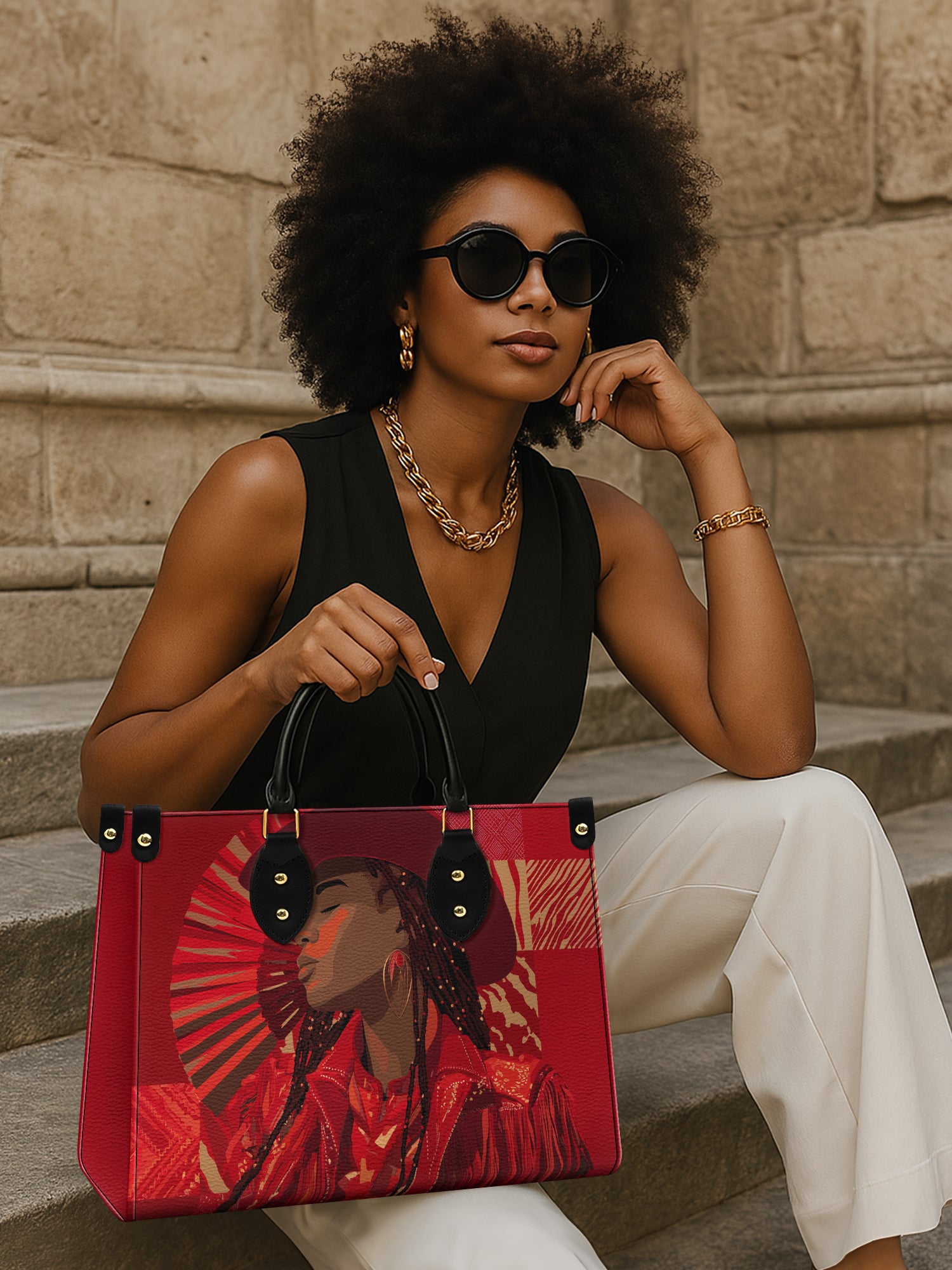 Desert Rose Belle Premium Leather Handbag QR0TD500