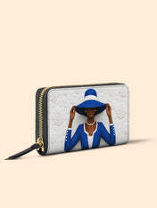 Blue Crowned Slimline Zippy Wallet QR0TV282