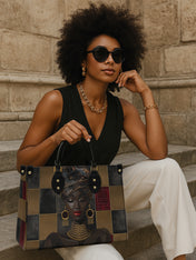 Golden Poise Premium Leather Handbag QR0XD760