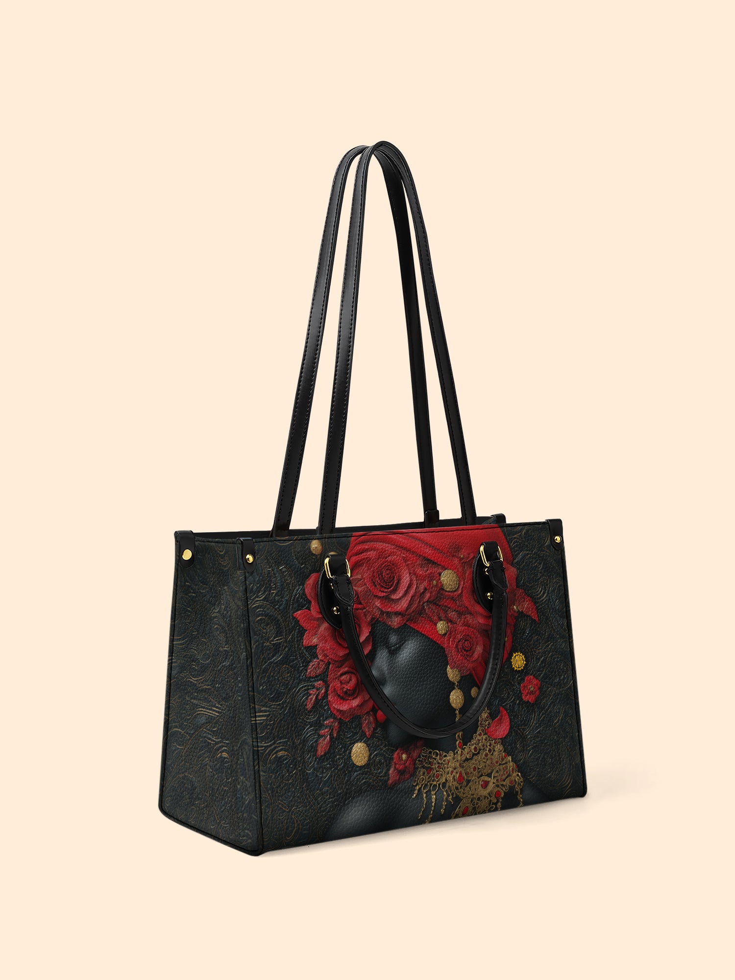 Scarlet Rose Inferno Premium Leather Handbag QR0XD294