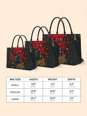Scarlet Rose Inferno Premium Leather Handbag QR0XD294