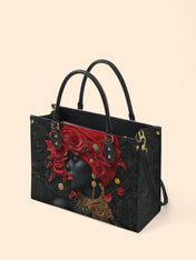 Scarlet Rose Inferno Premium Leather Handbag QR0XD294