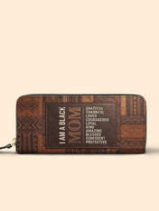 Black Mom Essence Slimline Zippy Wallet QR0TV272