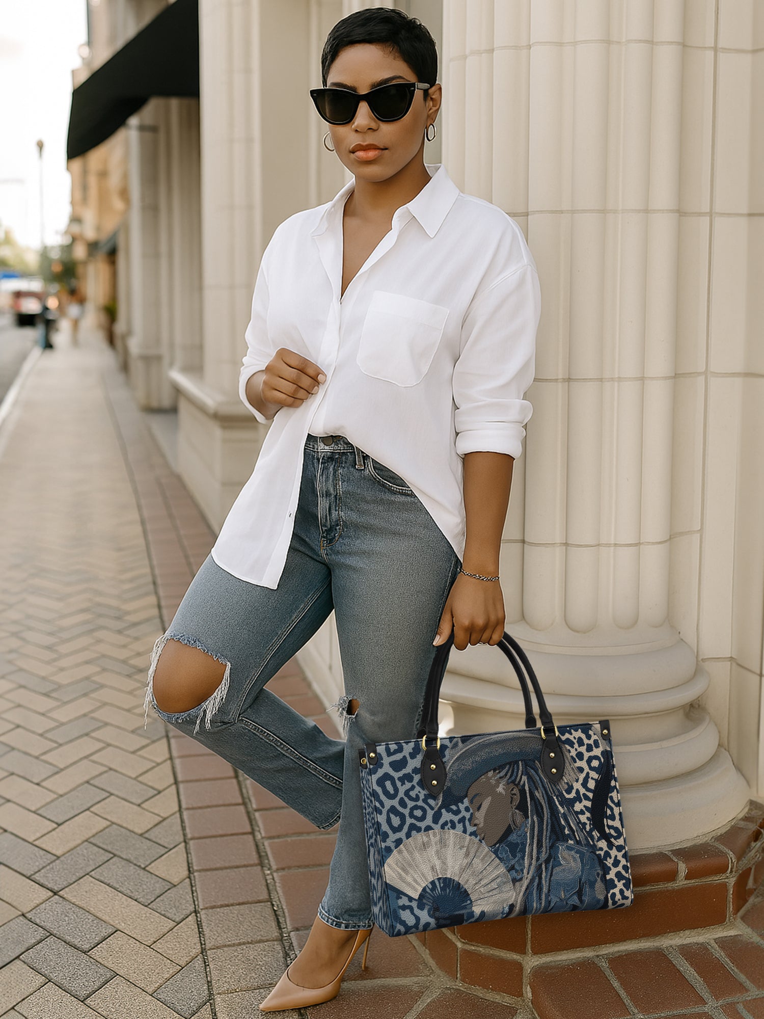 Black Canyon Queen Premium Leather Handbag QR0TD494