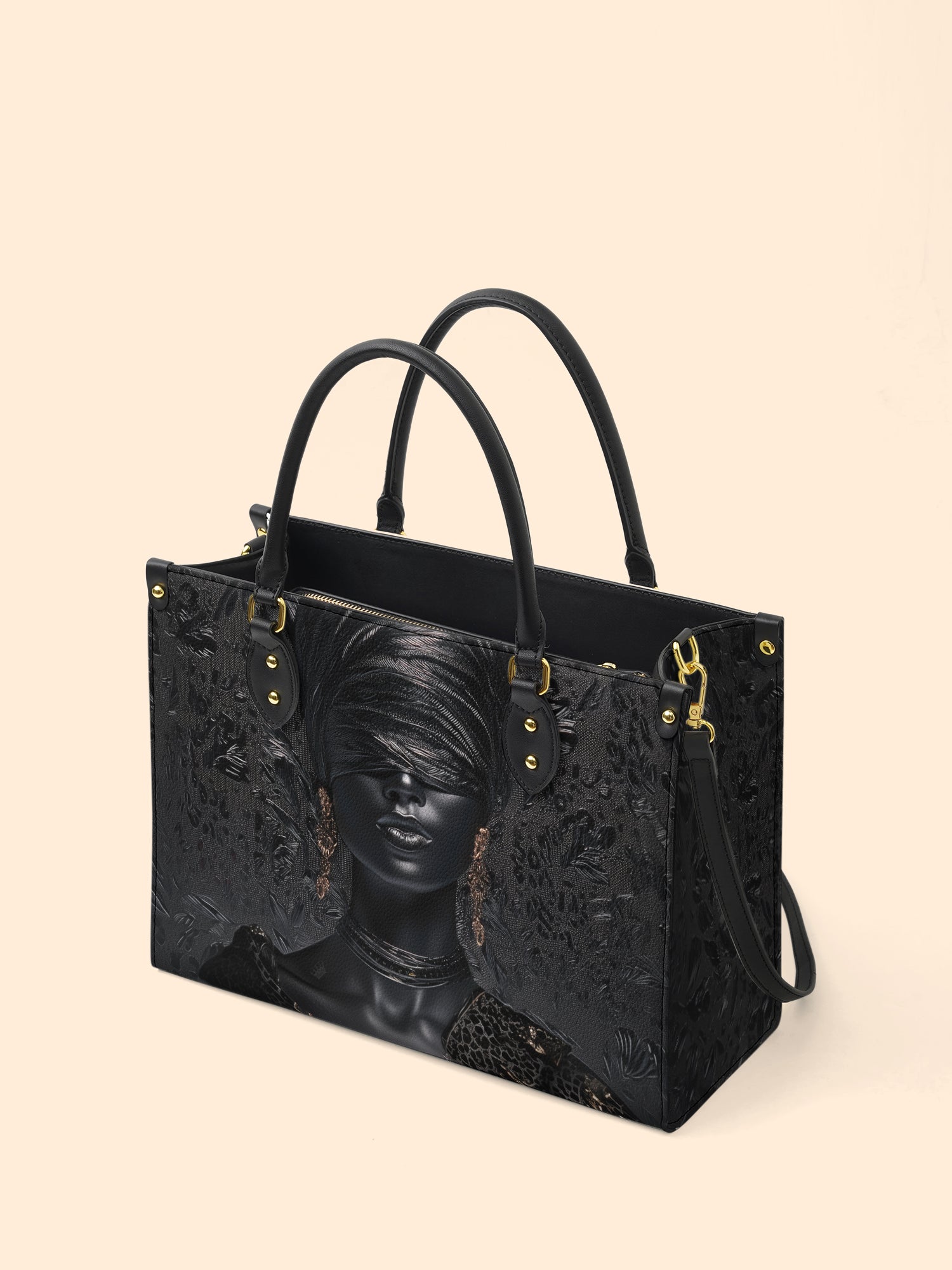 Noir Force Premium Leather Handbag QR0XD507