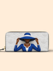 Blue Crowned Slimline Zippy Wallet QR0TV282