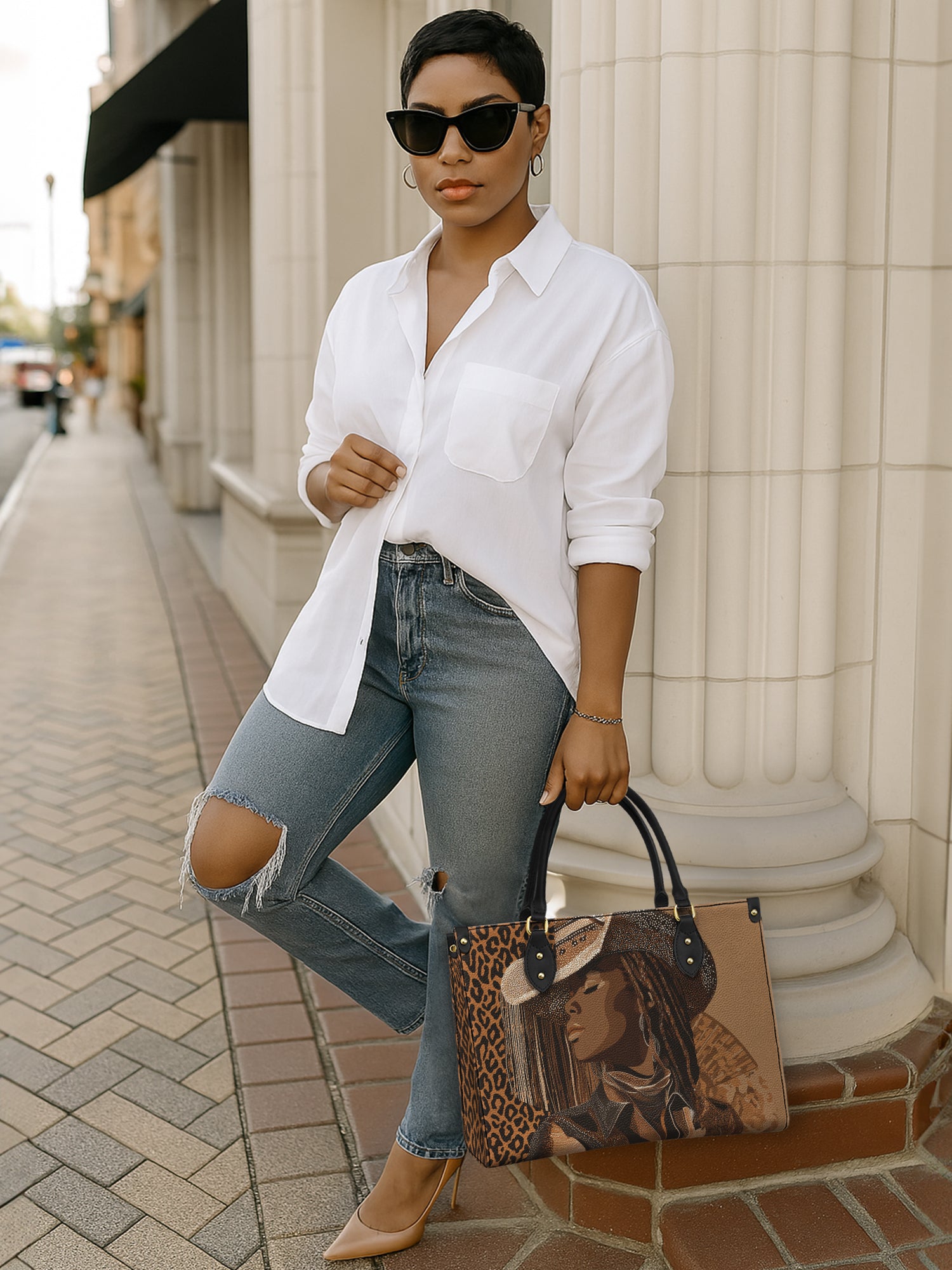 Mahogany Rider Premium Leather Handbag QR0TD503