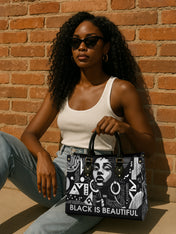 Black Beauty Premium Leather Handbag QR0XD1026