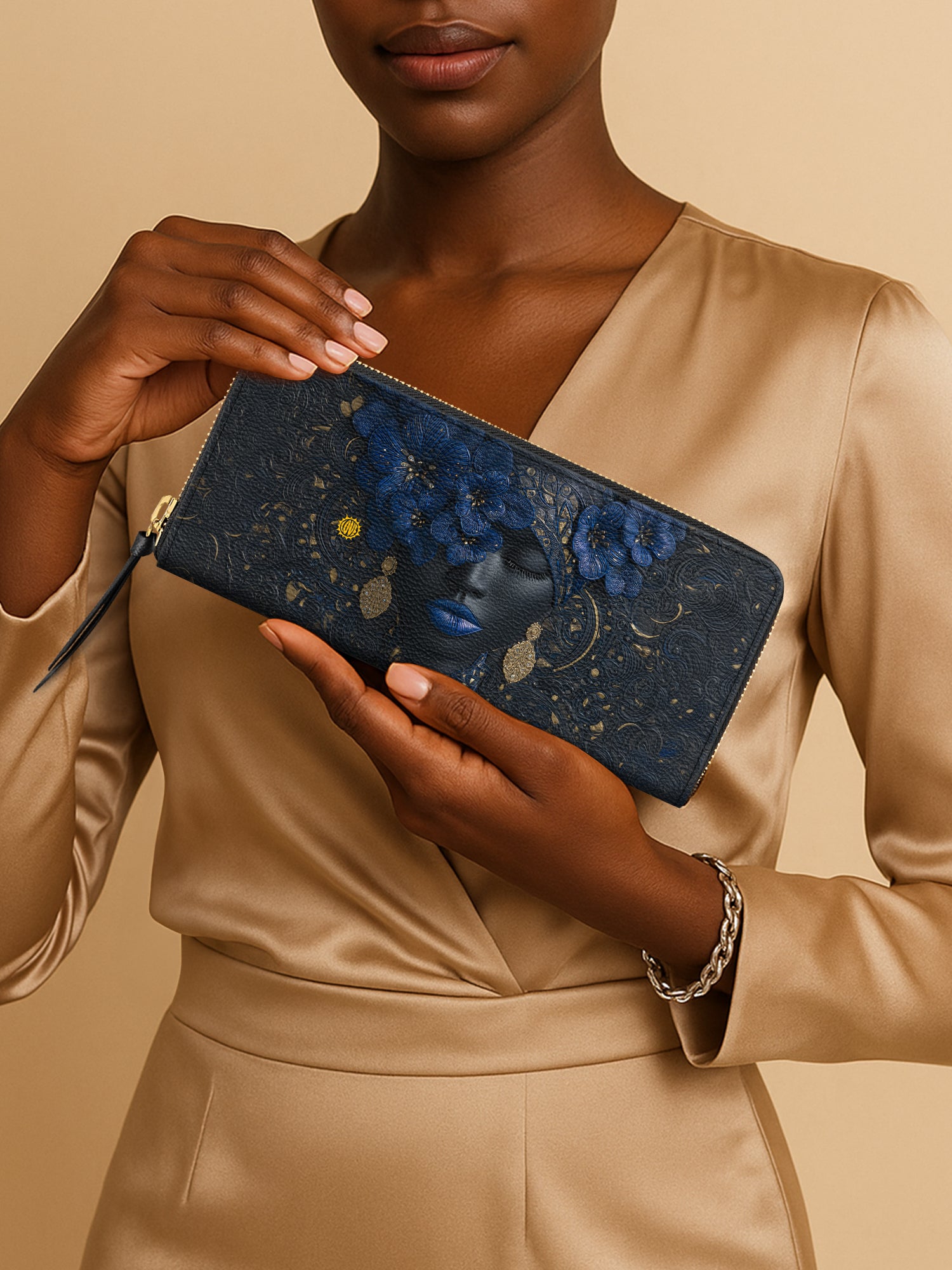 Midnight Bluebonnet Slimline Zippy Wallet QR0XD308