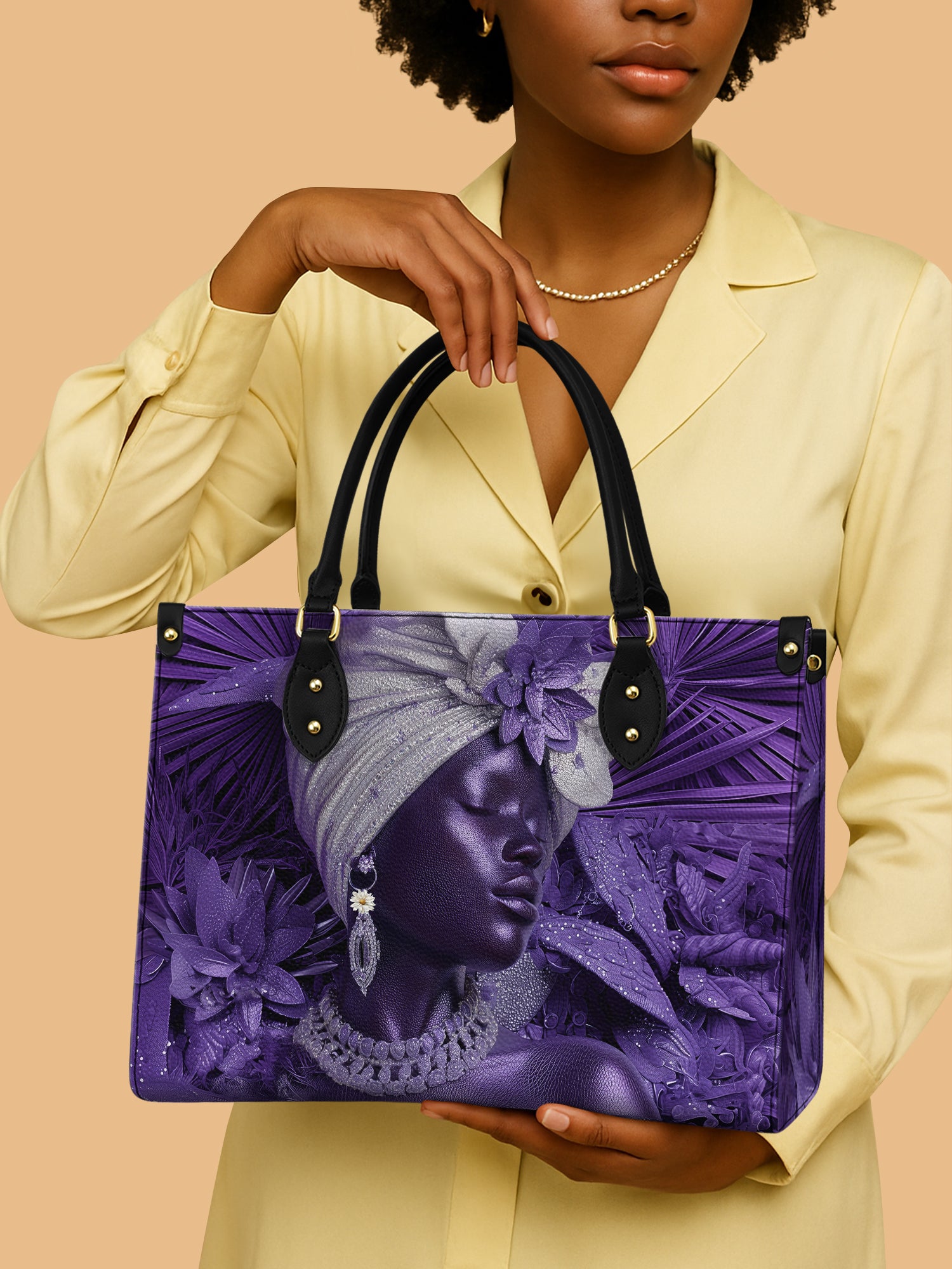 Violet Majesty Premium Leather Handbag QR0TD439