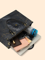 Midnight Bloom Premium Leather Handbag QR0TV146