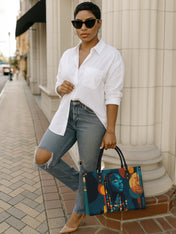 Echo Of Tribe Premium Leather Handbag QR0TV182