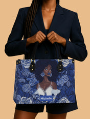 Floral Majesty Premium Leather Handbag