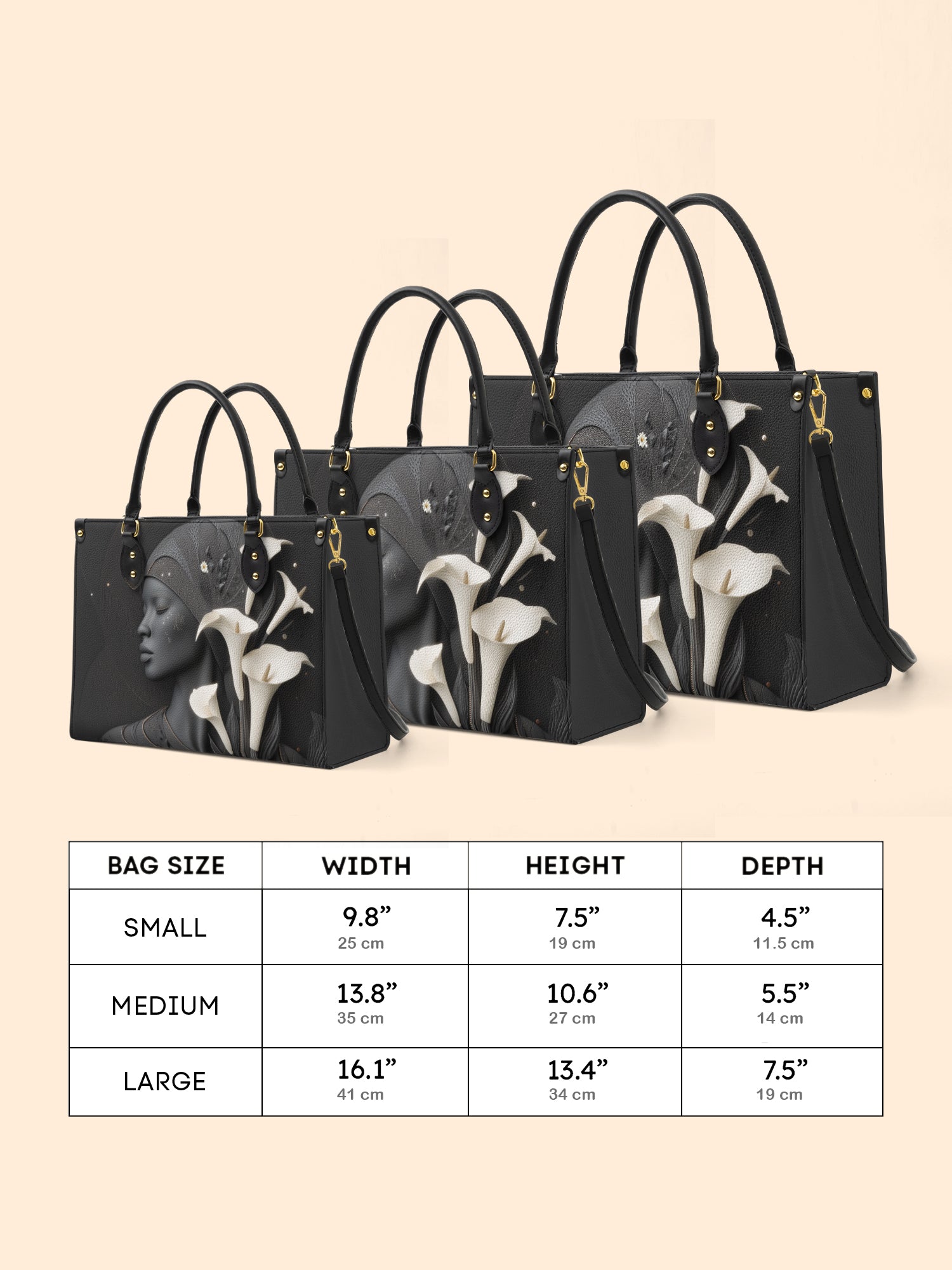 Lunar Silhouette Premium Leather Handbag QR0TD207