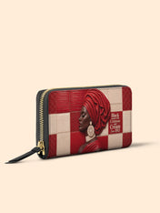 Draped in Crimson Slimline Zippy Wallet QR0XD500