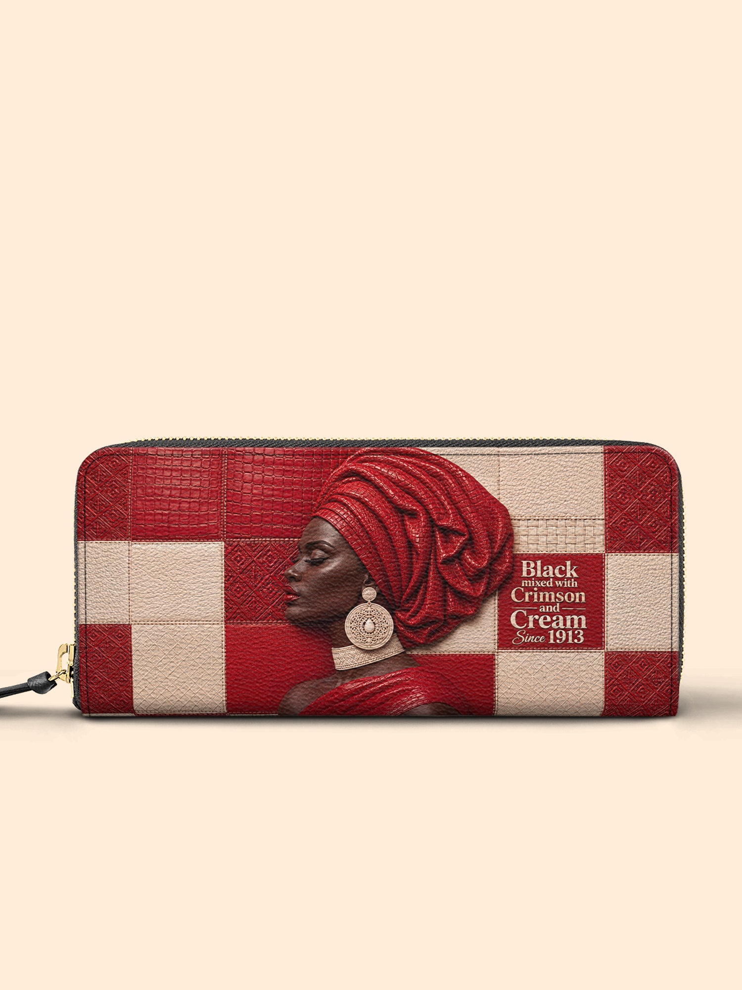 Draped in Crimson Slimline Zippy Wallet QR0XD500