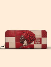 Draped in Crimson Slimline Zippy Wallet QR0XD500