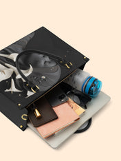 Lunar Silhouette Premium Leather Handbag QR0TD207