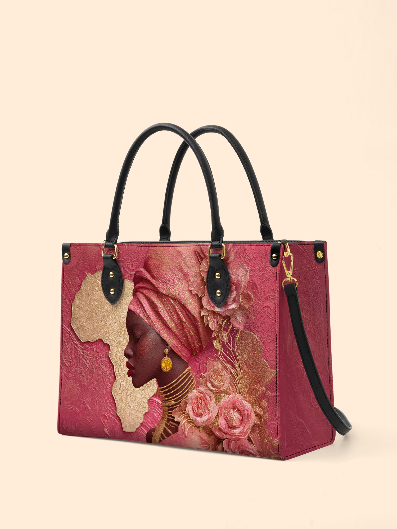African Blossom Premium Leather Handbag QR0XD538