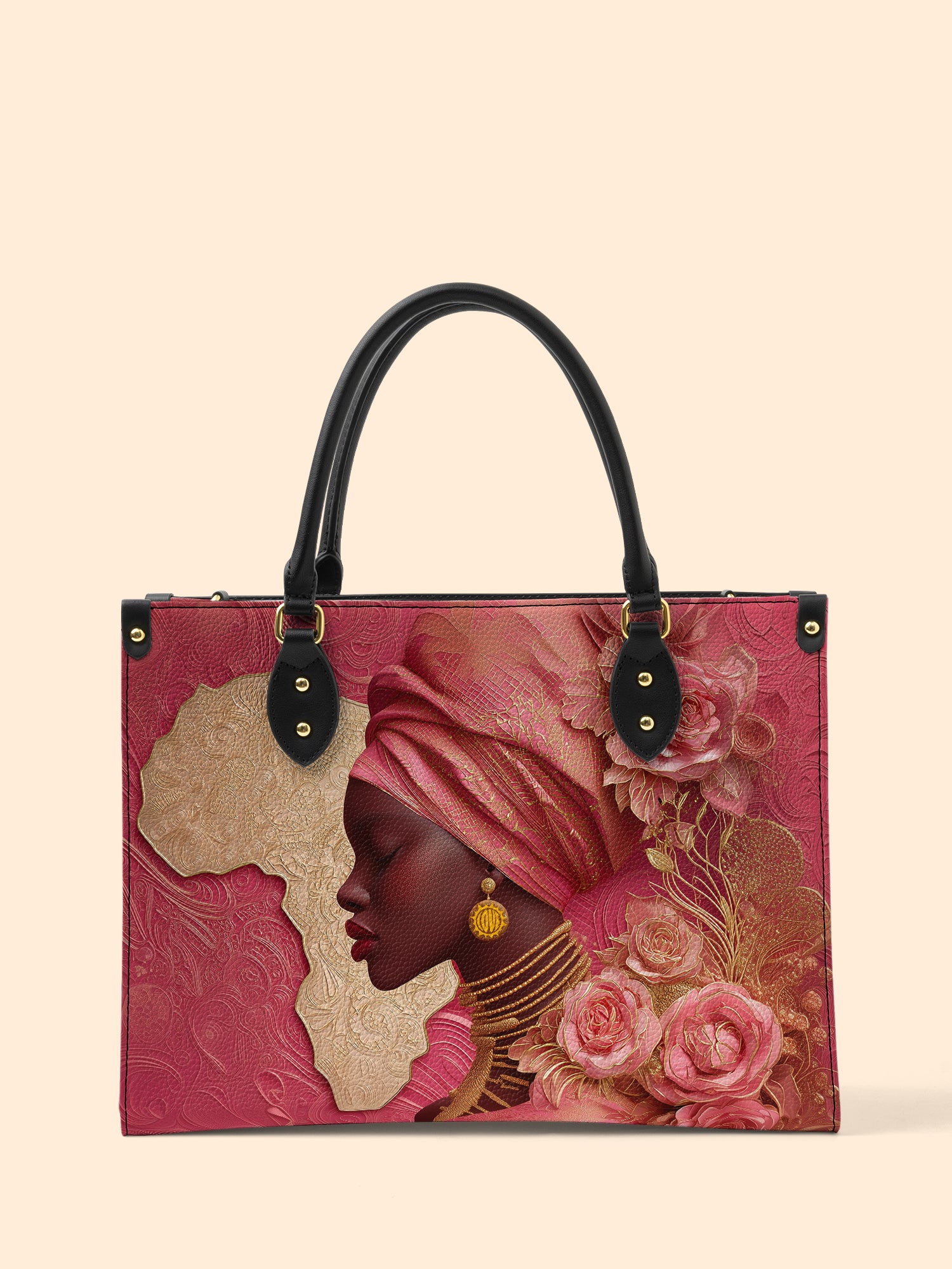 African Blossom Premium Leather Handbag QR0XD538