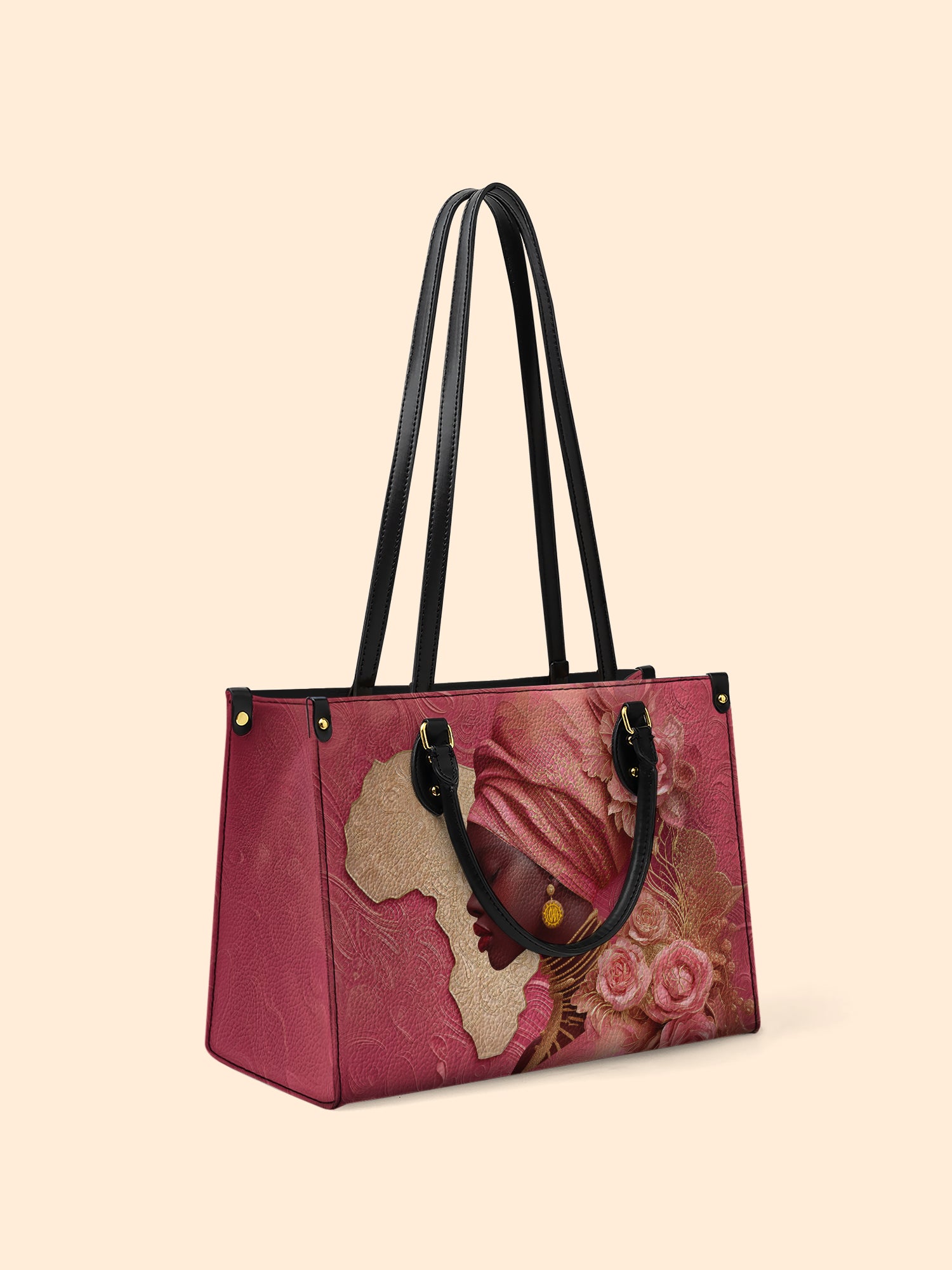 African Blossom Premium Leather Handbag QR0XD538