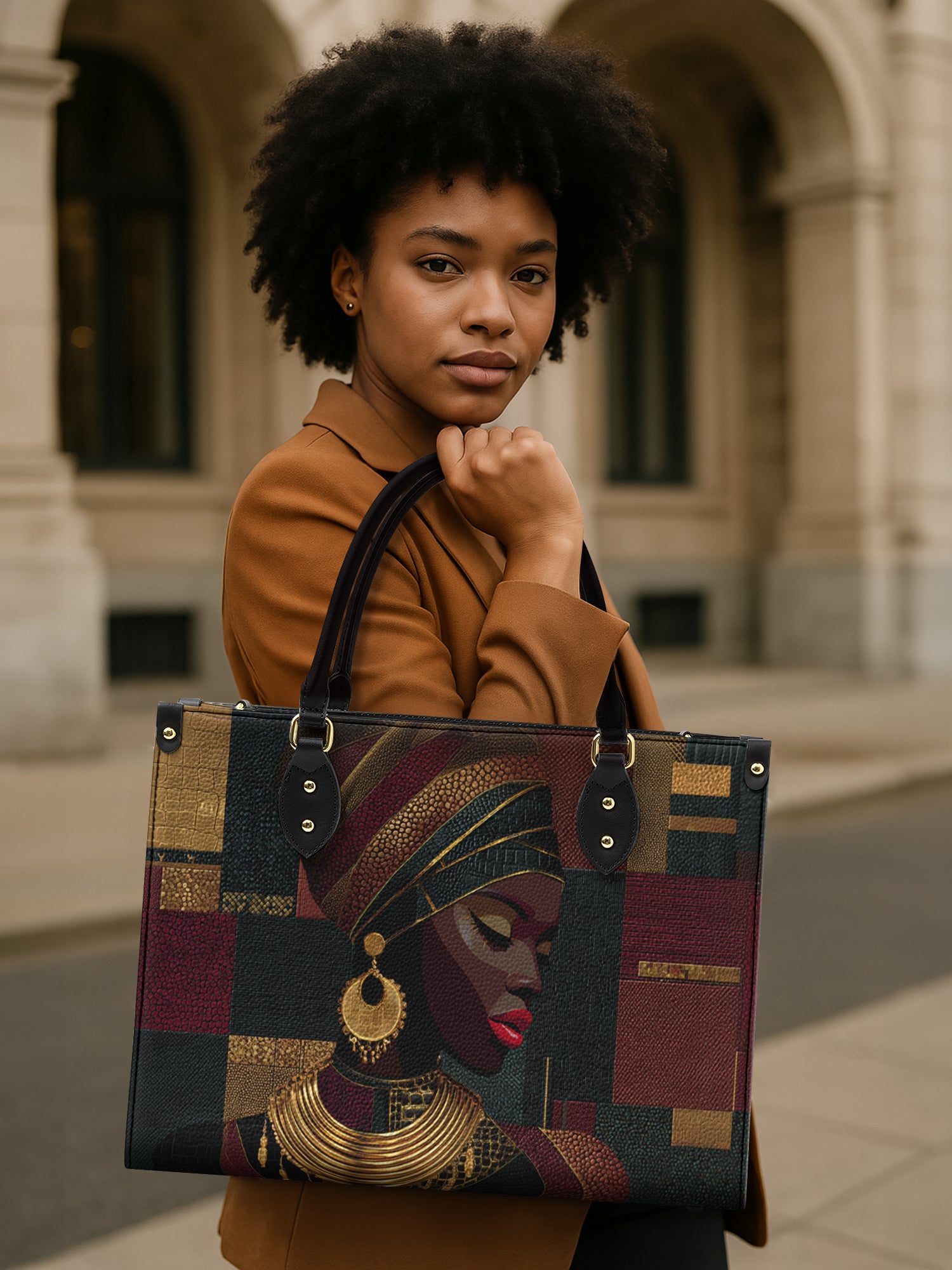 Crimson Majesty Premium Leather Handbag QR0XD759