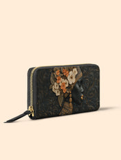 Orange Blooms Queen Slimline Zippy Wallet QR0XD309
