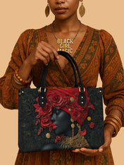 Scarlet Rose Inferno Premium Leather Handbag QR0XD294