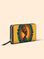 Solar Bloom Queen Slimline Zippy Wallet QR0TV222