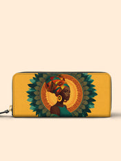 Solar Bloom Queen Slimline Zippy Wallet QR0TV222